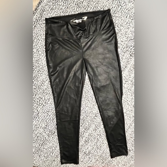 Seven7 Pants - Seven 7 Black Faux Leather Leggings